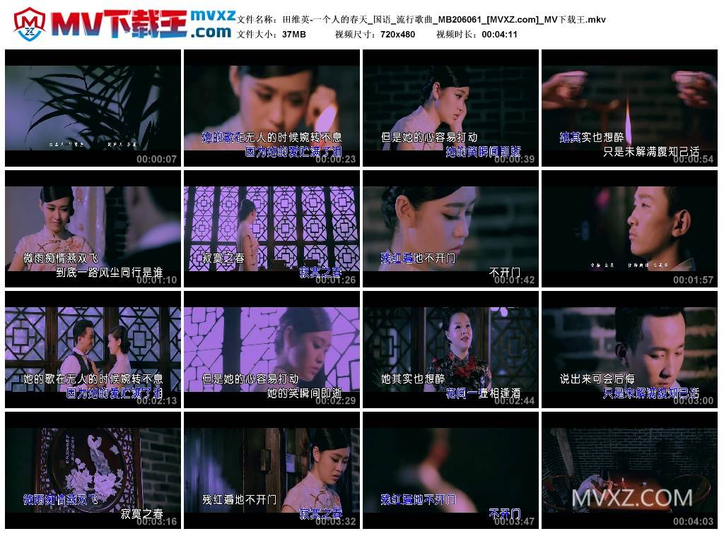 田维英-一个人的春天_国语_流行歌曲_MB206061